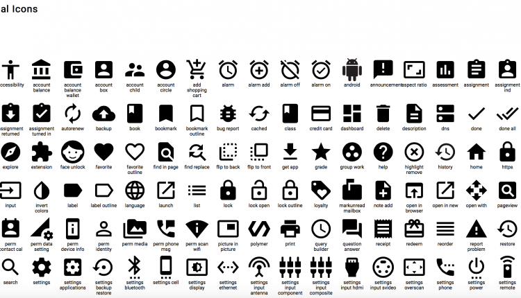 Material Design Iconss